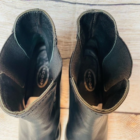 Scoop NYC Women Black Leather Ankle Boots Size 37 (US 7) - Picture 6 of 11